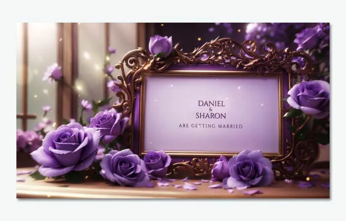Colorful 3D Floral Wedding Invite Slideshow